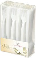 Fineline Settings Tiny Temptations White 3.9 " Tiny Tines -Forks  960 Pieces
