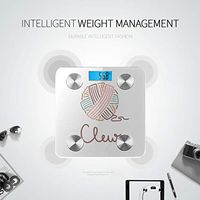 Colorful Wool Yarn Ball Scientific Scale Body Fat Weight Scale Bathroomscale Tracks 8 Key Compositions Analyzer Sync with Fitness Apps 400 Lbs