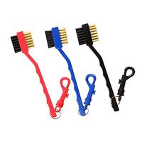 QHALEN Golf Club Cleaning Brush with Double Sided, Brass & Nylon Bristle