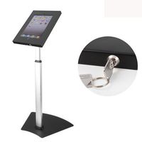 Impact Mounts Adjustable Height Floor Stand with Anti-theft Lock with Key Compatible With Ipad 2 3 4 Air Kiosk Safe Security Public Floor Stand Cable Management