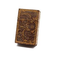 MUZIWENJU Cigarette Box Hard Boxed Cigarettes Packed Into Cigarette Shells Can Hold 20 Cigarettes (Black, Brown) (Color : Brown)