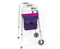 Scoot-About Bag - Hands Free Storage for Walkers, Folding Walkers, Rollators. Water Resistant. (Pink)