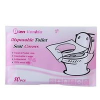 Travel Pack 10 Packs (100-Count) Portable Paper Toilet Seat Covers - Flushable, Bio-degradable, Disposable