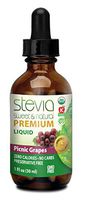 PICNIC GRAPES Stevia Drops Sweet Leaf| 100% Natural and Organic Sugar Substitute with Pure Sweetener extract Stevia Glycerite Perfect for Drinking,Cooking and Baking recipes with Low Calorie Diet(1oz)