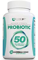 BIOBIOT Maximum Strength Probiotic Supplement - Broad Spectrum, 50 Billion CFU -Women & Men Digestive Health, Weight Loss and Immune Support - 30 Vegetarian Capsules