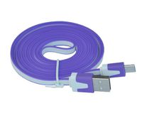 iShoppingdeals - for Toshiba Excite 7c AT7-B8 7-INCH Tablet USB Data Sync Charging Transfer Cable Cord 6 Feet, Purple/White