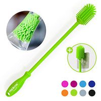 Holikme Silicone Bottle Brush Bottle Cleaner for your Bottles Vase and Glassware Best Water Bottle Cleaning Brush for Washing Containers Green