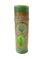 Friendship Dreamcatcher Pillar Candle with Inspirational Poem 6"