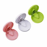 ISKYBOB Set of 3 Round Design Pill Cutter Splitter Storage Compartment Box Medicine Case Holder