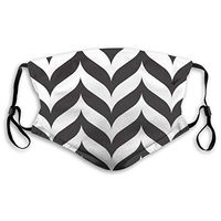 Fillter Cloth for Men Wave Black White Warm Breathable Cloth Dustproof Ear Loops for Traveling Double Protection