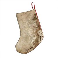 Christmas Decorations Stockings 18" Old Paper Texture Fantastic Big Xmas Socks for Home Decor