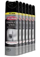 Weiman Stainless Steel Cleaner and Polish - 17 Ounce (6 Pack) - Non-Toxic Protects Appliances from Fingerprints and Leaves a Streak-less Shine for Refrigerator Dishwasher Oven Grill