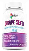Grape Seed Extract with Bioflavonoids - 100 mg - Standardized 95% Polyphenols Including OPC’s – 120 Vegetarian Capsules by Fladora