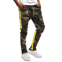Jiayit Men's Travel Style Men Boys Camouflage Pocket Overalls Casual Pocket Sport Work Casual Trouser Hiking Pants