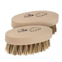 Redecker Mussel Brush with Natural Beechwood Handle, 3-3/4-Inches, Set of 2
