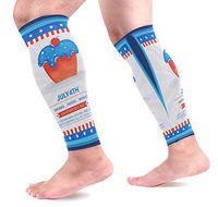 LEVEIS American Independence Day Flag Element Cake Arm Sleeves UV Protection for Men Women Sunblock Protective Gloves Running Golf Cycling Driving Long Arm Cover 1 Pair