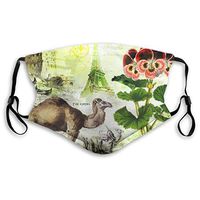 Fillter Cloth for Women Pansy Camel Adjustable Cold Cloth Dustproof Ear Loops for Cycling Double Protection