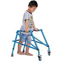 EGCLJ Child Assisted Walker Foldable Children Walker Lower Limb Rehabilitation Aids Training Stand Walker Standard Walking Mobility Aid for Toddler Paralysis