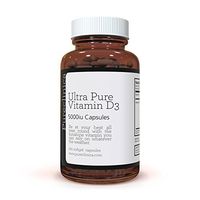 Ultra Pure Vitamin D3 5000IU – 180 Easy Absorb Veggie Softgels (6 Months Supply!) SKU : VITD3