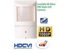 HD-CVI 1080P @ 30FPS 2MP Security Camera: 48x 940nm Invisible IR Glow LEDs, 3.7mm Wide Angle Lens, Sony IMX322, IR Cut Filter, PIR Motion Detector Sensor Housing