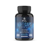 Night Caps - Highest Quality  Sleep Aid for Adults Extra Strength, Non-Habit Forming, Promotes Restful Sleep, with Melatonin, Valerian Root, and Oleamide. Insomnia Relief. 60 Vegan Capsules