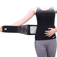 RZDJ 1PCS Tourmaline Products Self-Heating Magnetic Waist Back Support Brace Belt Lumbar Warm Protector Posture Corrector (Color : Black, Size : L)