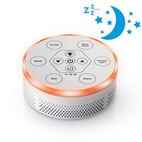 Dream Zone White Noise Sound Machine – Relaxing Sleep Therapy for Home, Office, Baby & Study – 6 Unique Music Settings, Timer, USB Charging Ports & Flickering Night Light – (White)