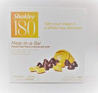 Shaklee 180 Peanut Butter & Chocolate Chip Meal-in-a-Bar,7 bars- 2.5 Oz