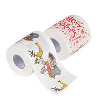 InKach Christmas Soft Toilet Paper | 2 Roll Funny Xmas Natural Tissue Paper for Happy New Year Santa Claus Bathroom Decoration (Multicolor_J)