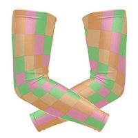 LEVEIS Rainbow Geometry Abstract Arm Sleeves UV Protection for Men Women Sunblock Protective Gloves Running Golf Cycling Driving Long Arm Cover 1 Pair