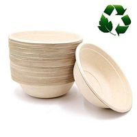 32 oz Disposable Bowls Large Eco Degradable Health and Safety Reinforced Wheat Straw Fiber Paper Bowl Plastic Free 75 Packs