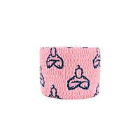 Liftgenie Tearable Elastic Adhesive Weightlifting Tape | Protects Thumbs When Lifting Weights & Prevents Knurling | Stretchy Adhesive Athletic Hook Grip Tape for Weightlifters (Pink, 3 Rolls Prime)