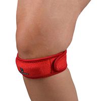 Knee Strap for Patellar Tendon Support – Pain Relief Band for Jumper’s Knee, Basketball, Running, Tendonitis, Patellofemoral, Chondromalacia Patellae - Adjustable Neoprene Brace - Red