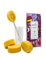 Eco-Friendly Baby Bottle Brush Set with 3 Cellulose Sponge Heads | Chemical-Free, No Residue | Completely 100% Eco-Friendly for Sustainability by Greenet