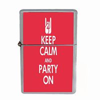 KEEP CALM AND PARTY ON Dual Torch Lighter D-125