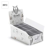 ROWLL Rolling Papers King Size with Patented Grinder and Filter Tips and Rolling Tray and Funnel (20 Pack)