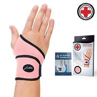 Doctor Developed Premium Ladies Pink Wrist Support/Wrist Strap/Wrist Brace/Hand Support [Single]& Doctor Written Handbook— Suitable for Both Right and Left Hands (Pink)
