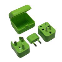 MaximalPower Green Universal Travel Plug Power Outlet Socket Adapter Converter US UK EU AU