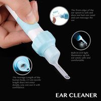 Ear Wax Removal Kit, Electric Ear Wax Cleaner, Ear Vacuum Cleaner with LED Light, Soft Silicone Easy Comfortable Cleaning for Adults and Kids
