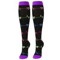 Faleto Compression Socks 20-30mmHg Nurse Socks for Men & Women - Best Stockings for Running, Athletic, Pregnancy, Edema, Varicose Veins,Travel