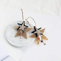 1 pair Exaggerate Unique Tassel Multi-Deck Drop Earrings Big Circle Ear Studs Earbobs Best Accessory Jewerly Fine Fashion Stylish Womens Bright Designer Girls