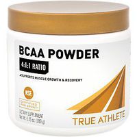 True Athlete BCAA 4:1:1 4gm LLeucine, 1gm LIsoleucine 1gm LValine per Serving Supports Muscle Growth Recovery, 30 Servings NSF Certified for Sport (6.35 Ounces Powder)