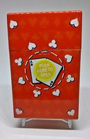 KSI Red "Pair Of Aces" Plastic Push-To-Open King Size Cigarette Case