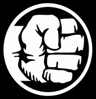 UR Impressions Hulk Insignia Decal Vinyl Sticker Graphics for Cars Trucks SUV Vans Walls Windows Laptop|White|5.5 Inch|URI358