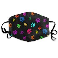 Face Mask Rainbow Color Footprint Paw Print Amazing Cycling Half Face Earloop Dust Mask for Girls