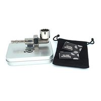 ASNTA Portable Removable Mechanical Storm Metallic Herb Tube with 10 Stainless Steel Screen Filters and 1 Storage Bag (Gray)