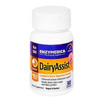 Enzymedica - DairyAssist, Enzyme Support to Help Digest Dairy and Relieve Occasional Gas, and Bloating, 30 Capsules