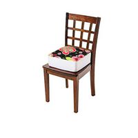 Comfort Finds Rise with Ease Seat Cushion - Thick Firm Chair Cushion Booster - Extra Thick Foam Pad for Home, Patio, Office and Car Seats - Extra Supportive Lift - 14 X 14 X 5 (Floral Fleece)