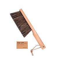 Dustpan,Bench Woodworking Brush-Brushes are Used for Counter, Gardening, Furniture, Drafting, Patio, Fireplace Cleaning, Large 13 Inches Shop Brush,USA, Horsehair and Catalpa Wood, Leather Tie