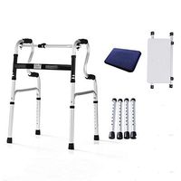 Qucasyl Walker with Seat - Adult Walker - Portable Medical Walker with Adjustable Height, for The Seniors Narrow Lightweight Supports Up to 350 Lb